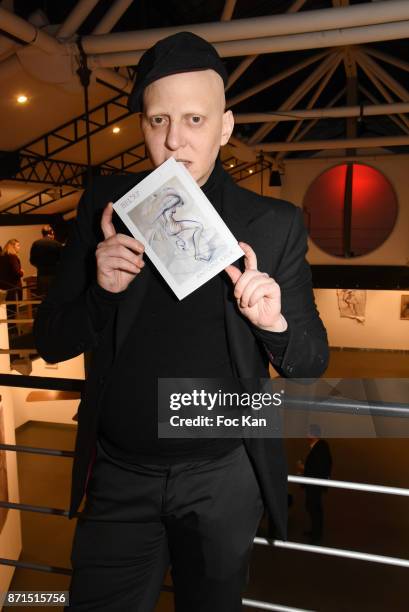 Ali Mahdavi attends the 'Buy Buy Baby' Antoine Kruk Paintings Preview at Atelier Basfroi on November 7, 2017 in Paris, France.