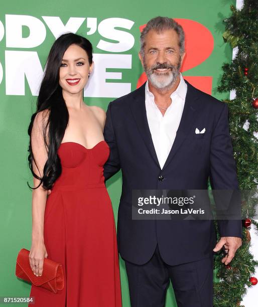 Actor Mel Gibson and Rosalind Ross attend the premiere of "Daddy's Home 2" at Regency Village Theatre on November 5, 2017 in Westwood, California.