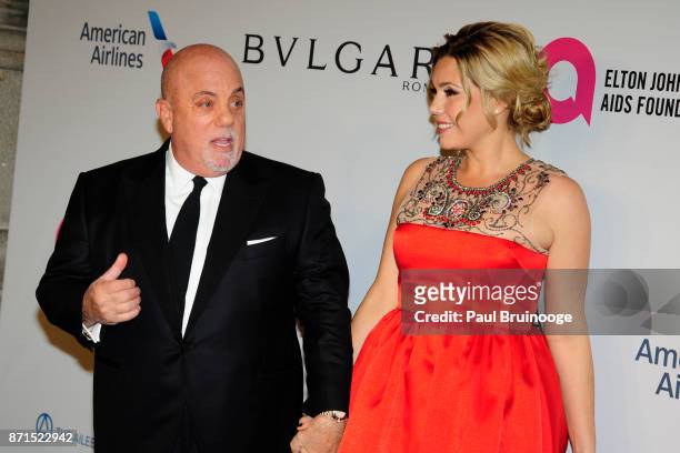 Billy Joel and Alexis Roderick Joel attend the Elton John AIDS Foundation Commemorates Its 25th Year And Honors Founder Sir Elton John During New...