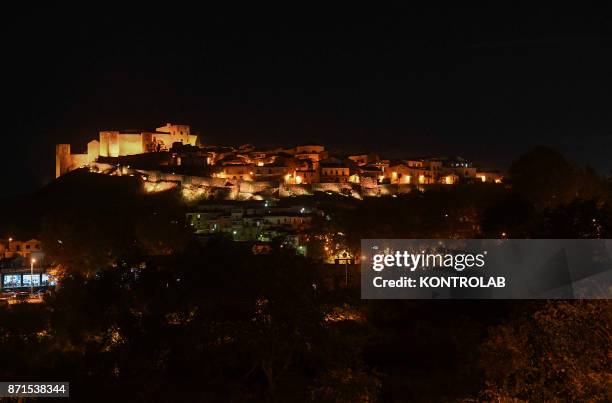 View of the night in Melfi city, southern Italy, Basilicata region.