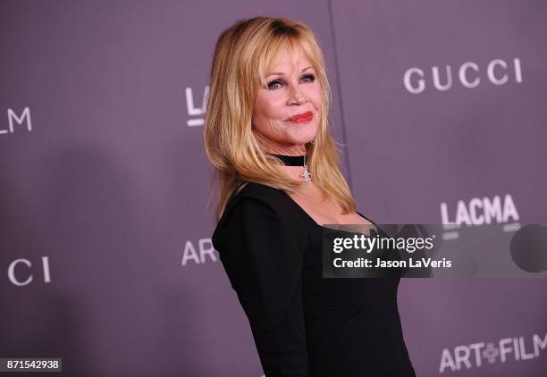 Actress Melanie Griffith attends the 2017 LACMA Art + Film gala at LACMA on November 4, 2017 in Los Angeles, California.