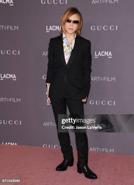 Musician Yoshiki attends the 2017 LACMA Art + Film gala at LACMA on November 4, 2017 in Los Angeles, California.