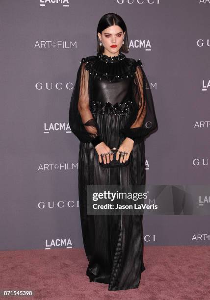 Singer SoKo attends the 2017 LACMA Art + Film gala at LACMA on November 4, 2017 in Los Angeles, California.