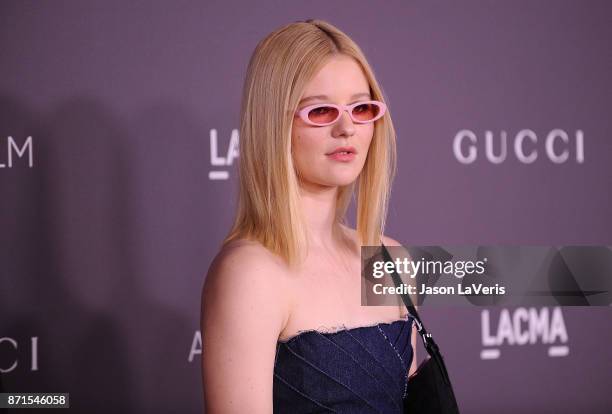 Arvida Bystrom attends the 2017 LACMA Art + Film gala at LACMA on November 4, 2017 in Los Angeles, California.