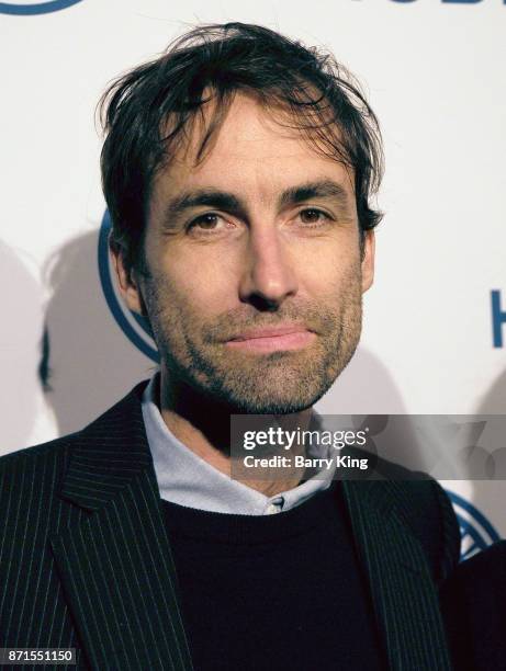 Musician Andrew Bird attends photo opp for Hulu's 'Obey Giant' at The Theatre at Ace Hotel on November 7, 2017 in Los Angeles, California.
