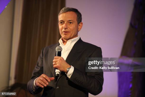 Bob Iger, Chairman and CEO of The Walt Disney Company, speaks onstage during The Walt Disney Family Museum's 3rd Annual Fundraising Gala at the...