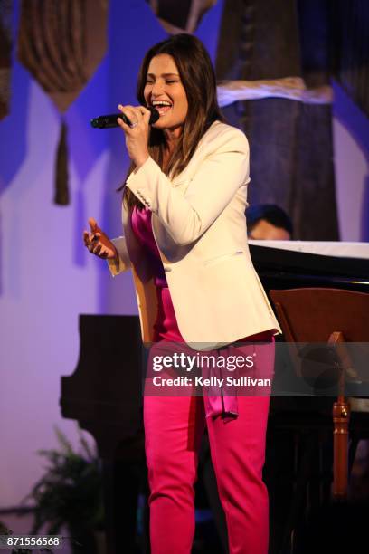 Idina Menzel performs onstage during The Walt Disney Family Museum's 3rd Annual Fundraising Gala at the Golden Gate Club on November 7, 2017 in San...