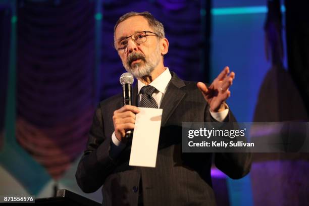 Ed Catmull, President of Pixar and Walt Disney Animation Studios, speaks onstage during The Walt Disney Family Museum's 3rd Annual Fundraising Gala...