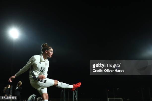 Jenny Beyer of Germany in action during the U16 Girls international friendly match betwwen Denmark and Germany at the Skive Stadion on November 6,...