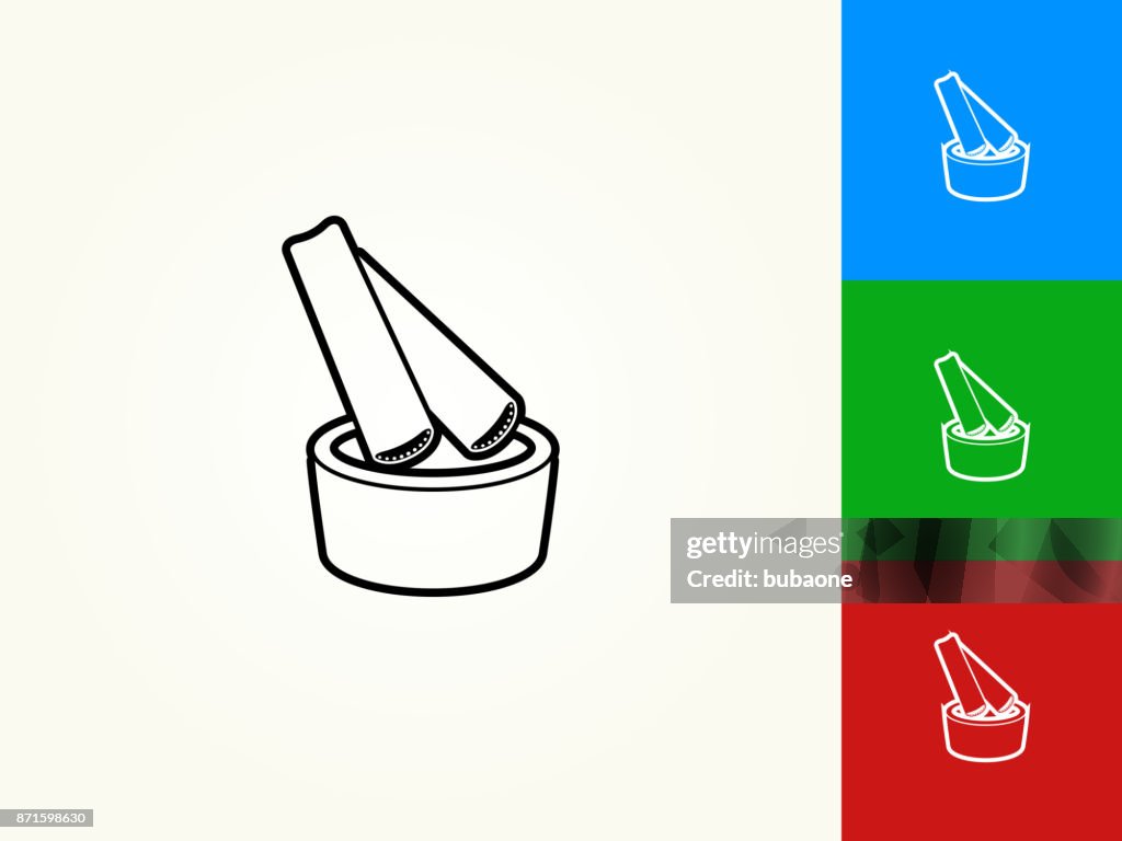Celery Dip Black Stroke Linear Icon