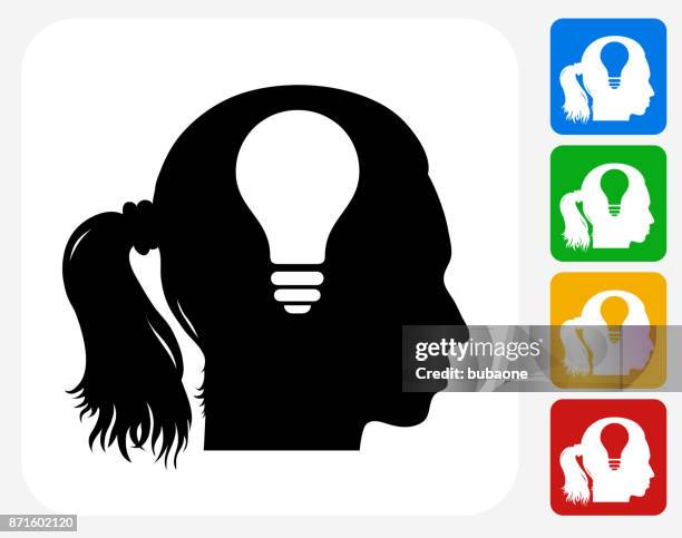 ligh bulb idea human face profile - face side profile stock illustrations