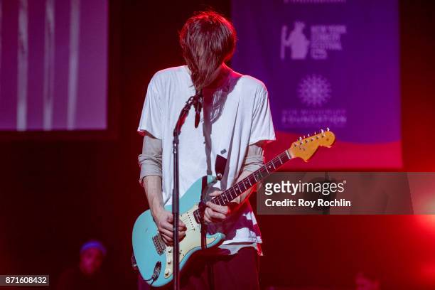 Josh Klinghoffer of Red Hot Chili Peppers as they perform on stage during the 11th Annual Stand Up for Heroes at The Theater at Madison Square Garden...