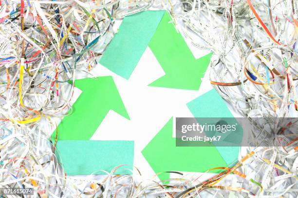 recycling - shredded newspaper stock pictures, royalty-free photos & images