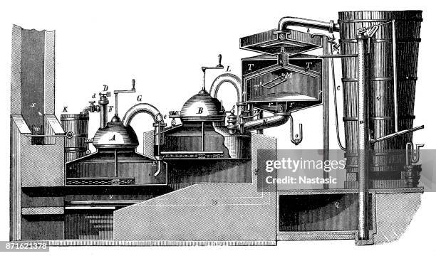 distillation apparatus - distillery stock illustrations