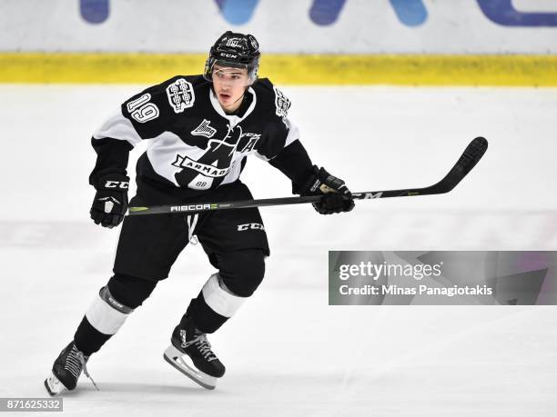 Alex Barre-Boulet of the Blainville-Boisbriand Armada skates against the Gatineau Olympiques during the QMJHL game at Centre d'Excellence Sports...