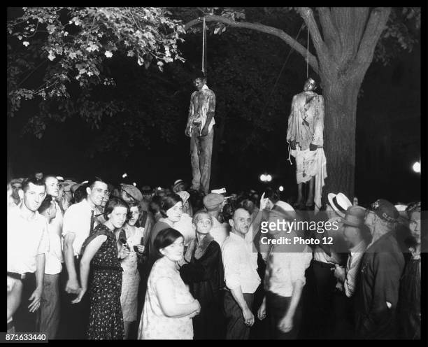 The lynching of African Americans, Thomas Shipp and Abram Smith, Marion, Indiana, 1930.