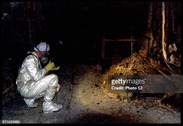 The Elephants Foot of the Chernobyl disaster. In the immediate aftermath of the meltdown, a few minutes near this object, would bring certain death....