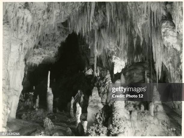 Photograph of Crystal Palace, Aranui Cave, Waitomo. Dated 1890.