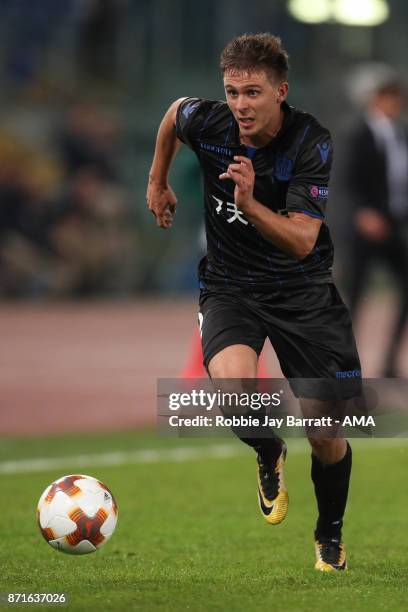 Arnaud Souquet of Nice during the UEFA Europa League group K match between Lazio Roma and OGC Nice at Stadio Olimpico on November 2, 2017 in Rome,...