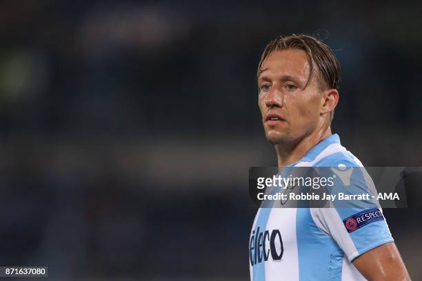 Lucas Leiva of Lazio during the UEFA Europa League group K match between Lazio Roma and OGC Nice at Stadio Olimpico on November 2, 2017 in Rome,...
