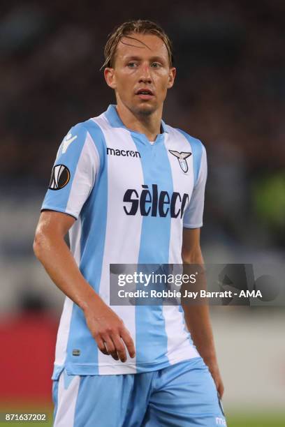 Lucas Leiva of Lazio during the UEFA Europa League group K match between Lazio Roma and OGC Nice at Stadio Olimpico on November 2, 2017 in Rome,...