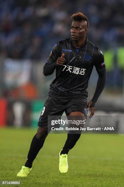 Mario Balotelli of Nice during the UEFA Europa League group K match between Lazio Roma and OGC Nice at Stadio Olimpico on November 2, 2017 in Rome,...