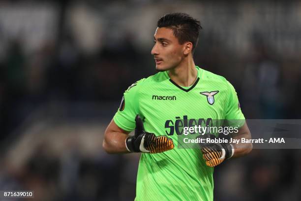 Thomas Strakosha of Lazio during the UEFA Europa League group K match between Lazio Roma and OGC Nice at Stadio Olimpico on November 2, 2017 in Rome,...