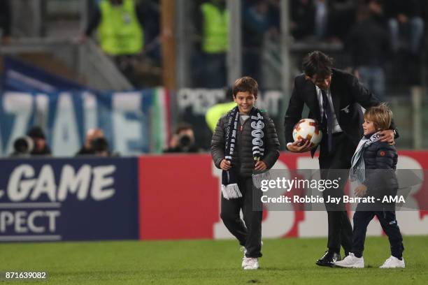 Simone Inzaghi head coach / manager of Lazio during the UEFA Europa League group K match between Lazio Roma and OGC Nice at Stadio Olimpico on...