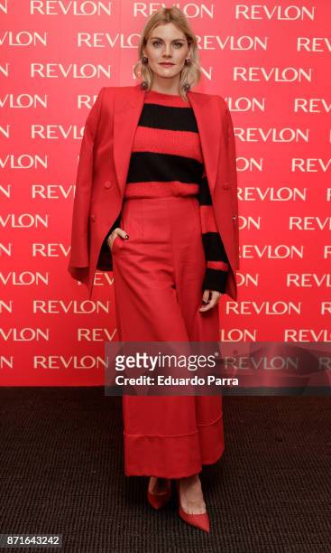 Actress Amaia Salamanca presents the Revlon new products at The Little Showroom on November 8, 2017 in Madrid, Spain.