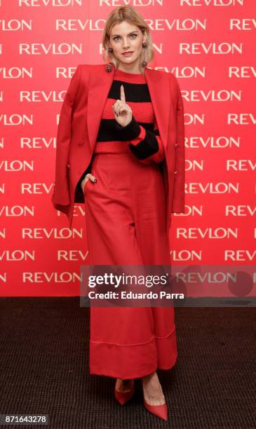 Actress Amaia Salamanca presents the Revlon new products at The Little Showroom on November 8, 2017 in Madrid, Spain.