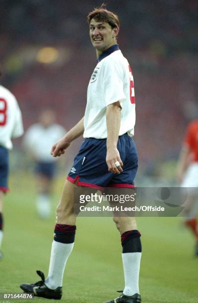 April 1993 Wembley : England v Netherlands : Tony Adams of England