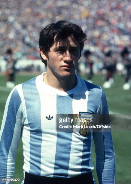 June 1979 Glasgow : International Football Friendly Match Scotland v Argentina : portrait of Juan Barbas