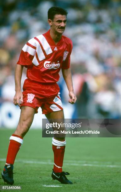 August 1992 Wembley : FA Charity Shield Leeds United v Liverpool : Ian Rush of Liverpool