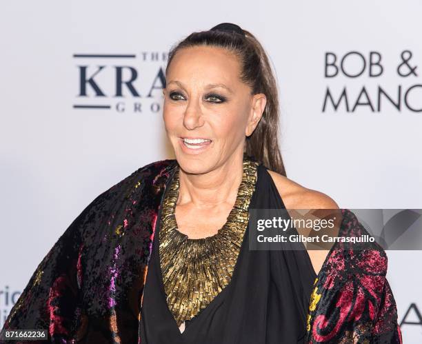 Fashion designer Donna Karan attends Elton John AIDS Foundation Commemorates Its 25th Year And Honors Founder Sir Elton John During New York Fall...