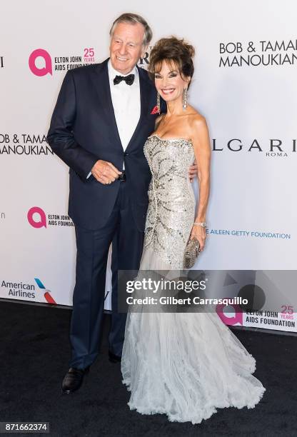 Helmut Huber and actress Susan Lucci attend as the Elton John AIDS Foundation commemorates its 25th year and honors founder Sir Elton John during the...