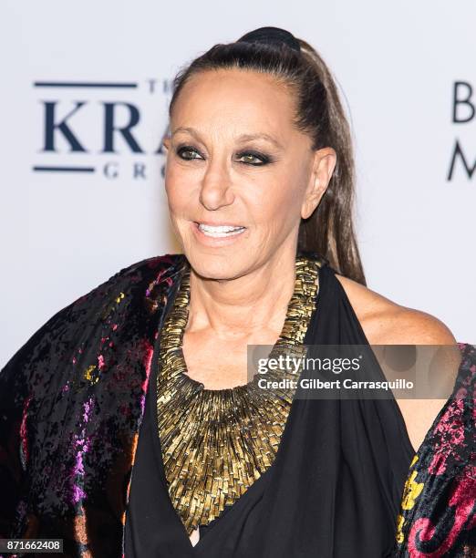 Fashion designer Donna Karan attends Elton John AIDS Foundation Commemorates Its 25th Year And Honors Founder Sir Elton John During New York Fall...