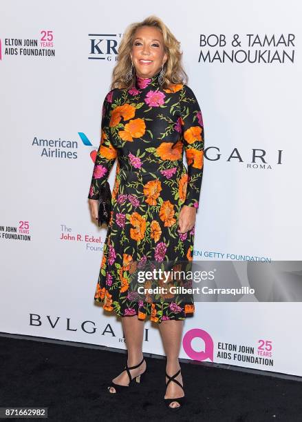 Denise Eisenberg Rich attends Elton John AIDS Foundation Commemorates Its 25th Year And Honors Founder Sir Elton John During New York Fall Gala at...