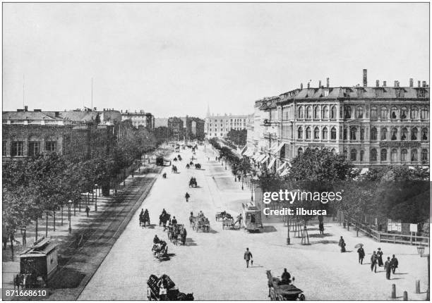 antique photograph of world's famous sites: copenhagen - 1900 stock illustrations