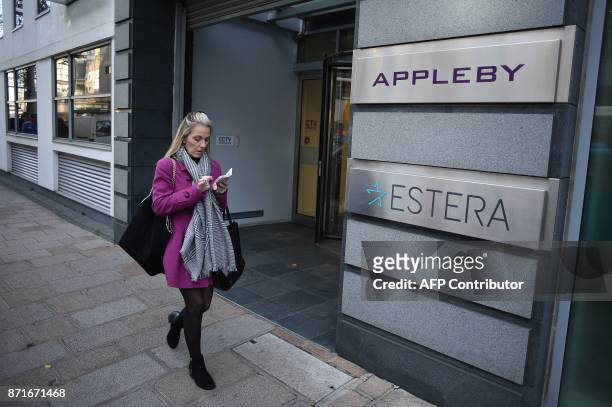 The offices of Bermuda-based law firm Appleby are pictured in St Helier, on the British island of Jersey, on November 8, 2017. Jersey is a British...
