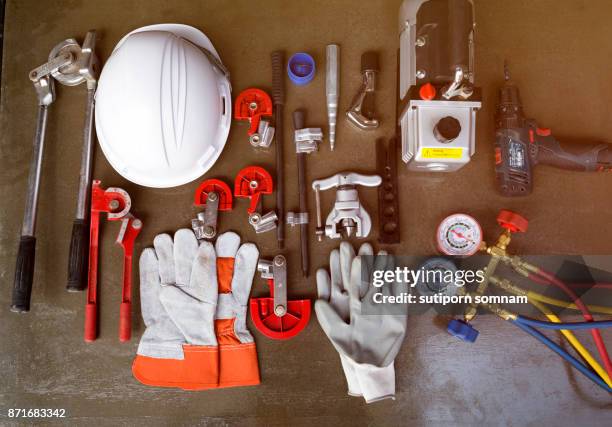 air conditioning repair tool - blue ventilation stock pictures, royalty-free photos & images
