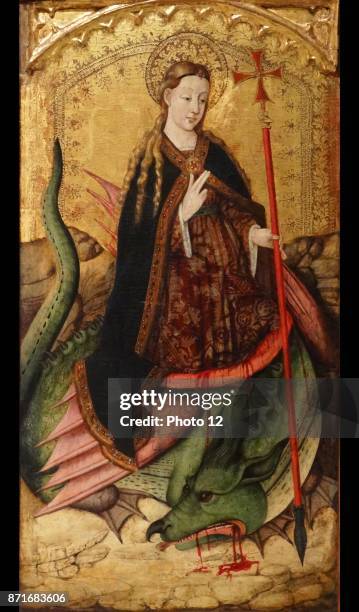 Saint Margaret the Virgin by Joan Reixach Spanish painter and miniaturist. Dated 15th Century.