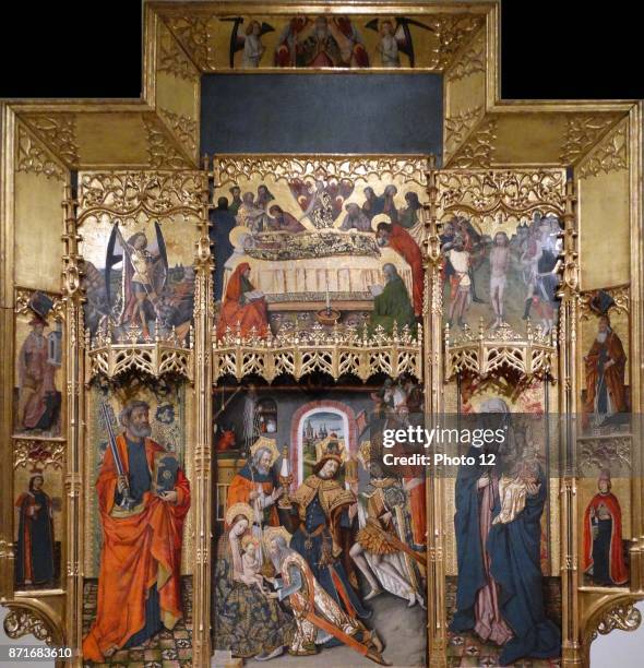 Altarpiece of the Epiphany by Joan Reixach Spanish painter and miniaturist. Dated 15th Century.