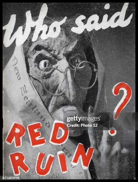 New Zealand 1950 anti-communist propaganda poster.