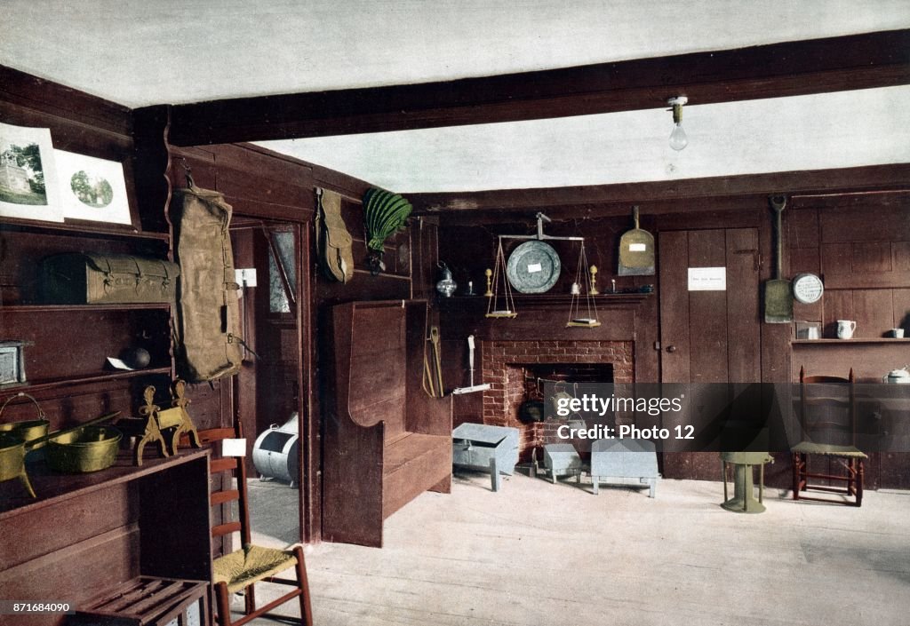 The kitchen of the John Hancock House, Lexington.