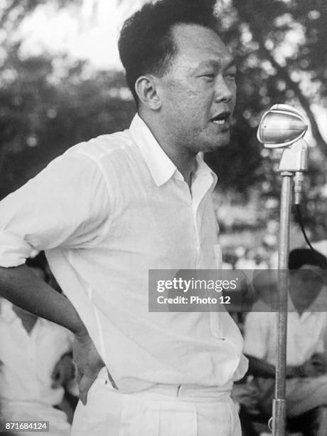 Photograph of Lee Kuan Yew first Prime Minister of Singapore. Dated 1960.