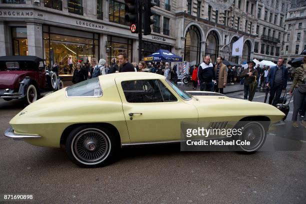 Chevrolet Corvette Stingray at The Regent Street Motor Show in London on November 4, 2017 in London, England.