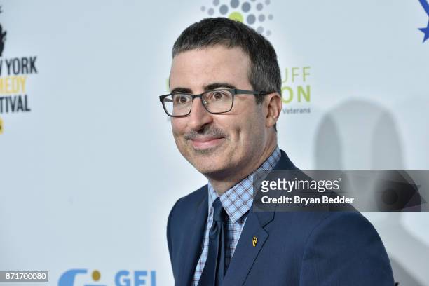 John Oliver attends the 11th Annual Stand Up for Heroes Event presented by The New York Comedy Festival and The Bob Woodruff Foundation at The...