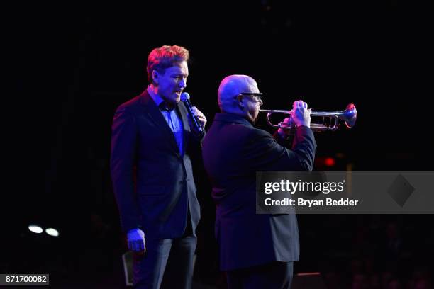 Conan O'Brien speaks onstage during the 11th Annual Stand Up for Heroes Event presented by The New York Comedy Festival and The Bob Woodruff...