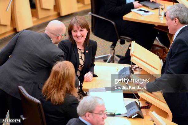Maree Todd is congratulated by MSPs from across party divides on her appointment as the new Scottish Government Minister for Childcare and Early...