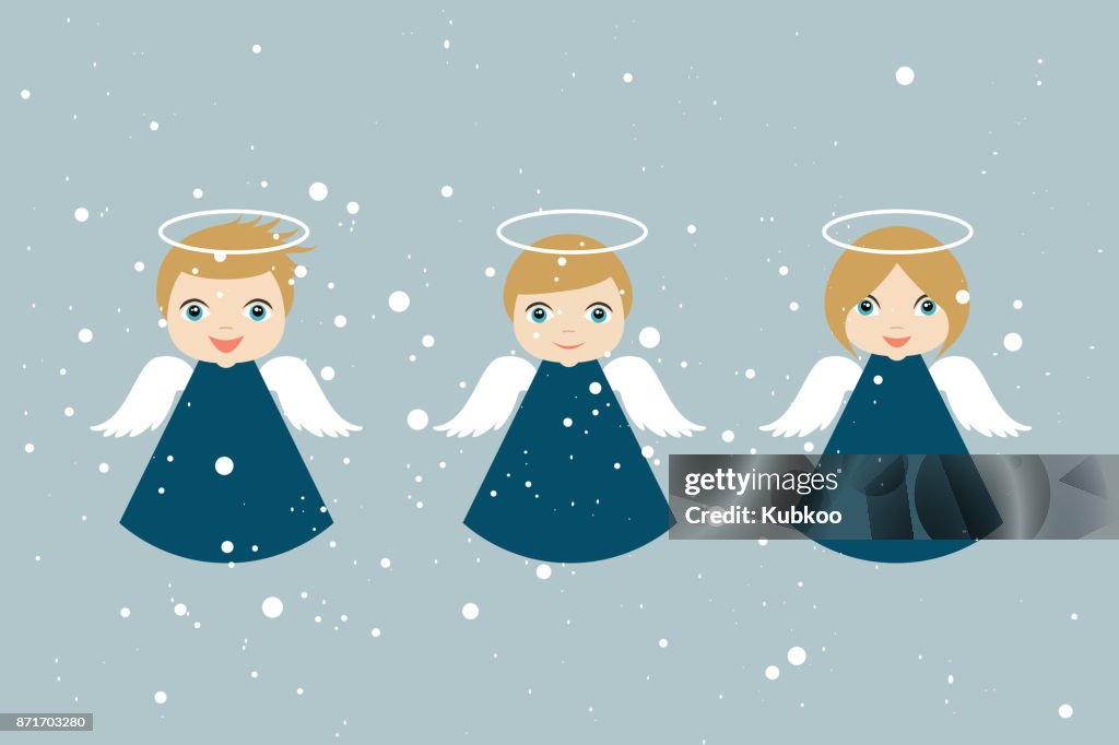 Angelitos Navideños Dibujos Animados Ilustración De Estilo Plano Vector Ilustración de stock - Getty Images Angelitos Navideños Dibujos Animados Ilustración De Estilo Plano Vector Ilustración de stock - Getty Images
